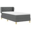 vidaXL Cama tipo Box Spring con colch&oacute;n Gris oscuro 100 x 200 cm tela