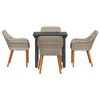 vidaXL Conjunto de Comedor de Jard&iacute;n 5 pcs Gris Claro rat&aacute;n sint&eacute;tico