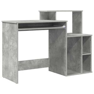 vidaXL Escritorio Gris Concreto 120,5 x 44 x 88,5 cm