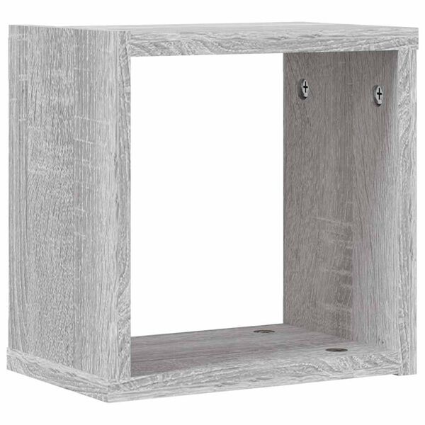 vidaXL Estanter&iacute;as de pared 2 pcs Gris Sonoma 26 x 15 x 26 cm