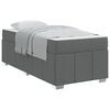 vidaXL Estructura de cama con colch&oacute;n Gris oscuro 80 x 200 cm tela