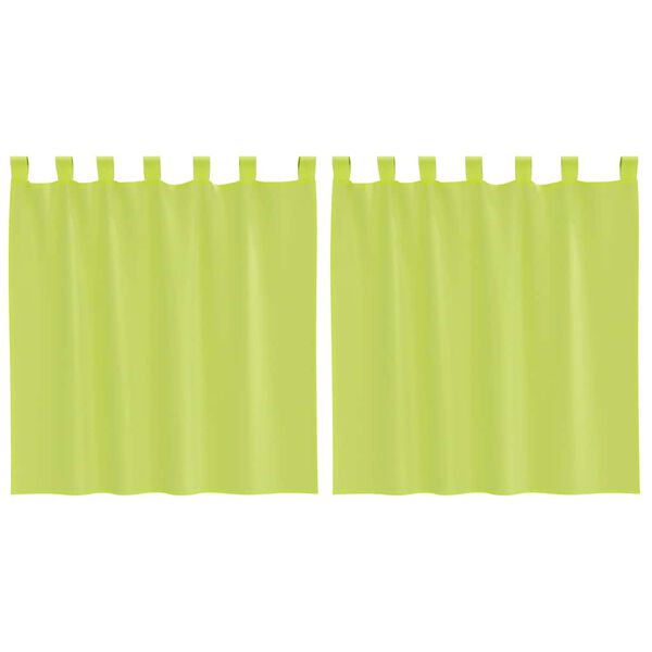 vidaXL Cortinas de gasa con trabillas 2 uds. verde manzana