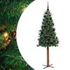 vidaXL &Aacute;rbol de Navidad Delgado con 300 LED con soporte Verde 180 cm