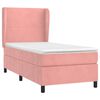 vidaXL Cama box spring con colch&oacute;n terciopelo rosa 90x190 cm