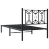 vidaXL Estructura cama sin colchón con cabecero metal negro 75x190 cm