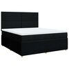 vidaXL Cama box spring con colch&oacute;n tela negro 180x200 cm