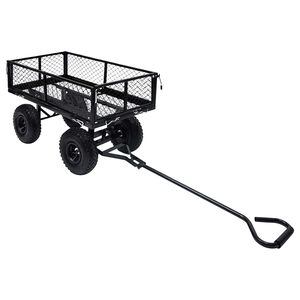 vidaXL Carrito de mano de jard&iacute;n negro 250 kg