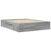 vidaXL Estructura de cama madera de ingeniería gris Sonoma 150x200 cm