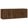 vidaXL Muebles para TV de pared 2 uds roble marr&oacute;n 57x34,5x40 cm