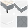 vidaXL Cama tipo Box Spring con coj&iacute;n Gris Claro 200 x 200 cm tela