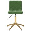 vidaXL Silla de comedor giratoria de terciopelo verde oscuro