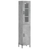 vidaXL Aparador de madera contrachapada gris hormig&oacute;n 34,5x34x180 cm