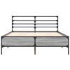vidaXL Estructura cama madera ingenier&iacute;a metal gris Sonoma 120x190 cm