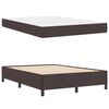 vidaXL Cama tipo Box Spring Marr&oacute;n Oscuro 140 x 190 cm tela