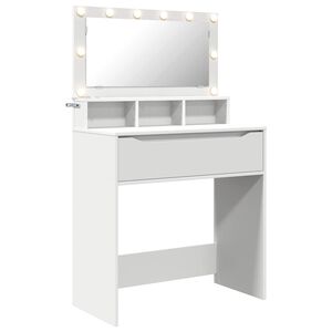 vidaXL Mesas de tocador de dormitorio Blanco 80 x 39,5 x 135 cm