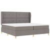 vidaXL Cama con Somier y Colch&oacute;n Gris Oscuro 90x190 cm de Tela Taup&eacute;