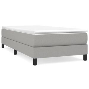 vidaXL Estructura de cama con somier tela gris claro 90x200 cm