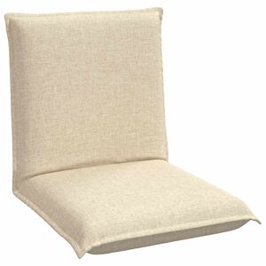 vidaXL Sill&oacute;n ajustable Crema Tela