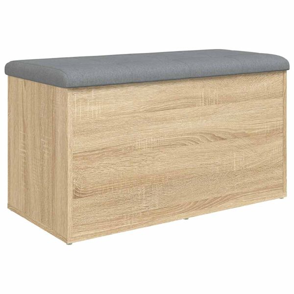 vidaXL Banco de almacenaje roble Sonoma 82x42x45 cm madera de ingenier&iacute;a