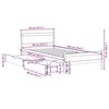 vidaXL Estructura de cama sin colch&oacute;n madera maciza blanca 90x190 cm
