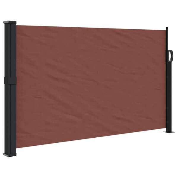 vidaXL Toldo lateral retr&aacute;ctil marr&oacute;n 117x300 cm