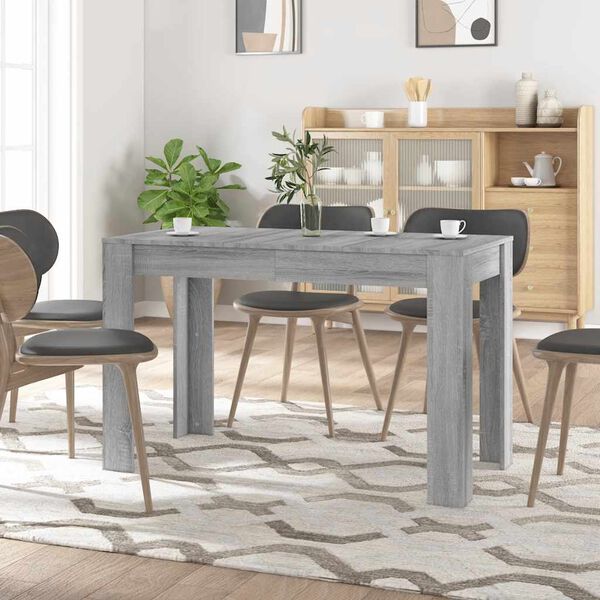 vidaXL Mesa de comedor madera de ingenier&iacute;a Sonoma gris 120x60x76 cm