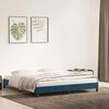 vidaXL Estructura de cama sin colch&oacute;n terciopelo azul oscuro 180x220cm