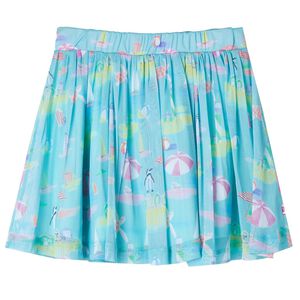 Falda plisada infantil color aguamarina claro 116