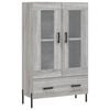 vidaXL Aparador alto madera de ingenier&iacute;a gris Sonoma 69,5x31x115 cm