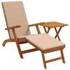 vidaXL Recliner y tumbona plegable 2 uds. Madera de Acacia S&oacute;lida Topo