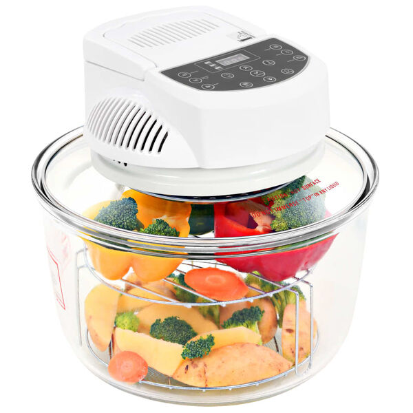 vidaXL Horno convecci&oacute;n hal&oacute;geno anillo extensi&oacute;n temporizador 1400 W