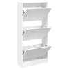 vidaXL Zapatero de madera de ingenier&iacute;a blanco 60x21x125,5 cm