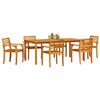 vidaXL Conjunto de Comedor de Jard&iacute;n 9 pcs Marr&oacute;n