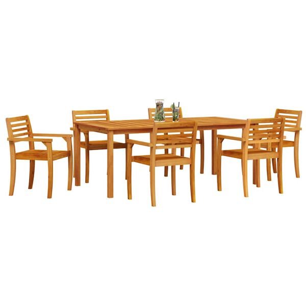vidaXL Conjunto de Comedor de Jard&iacute;n 9 pcs Marr&oacute;n