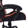 vidaXL Silla gaming con luces LED RGB cuero sint&eacute;tico naranja y negro