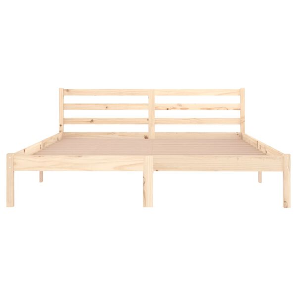 vidaXL Estructura de cama sin colch&oacute;n madera maciza de pino 160x200 cm