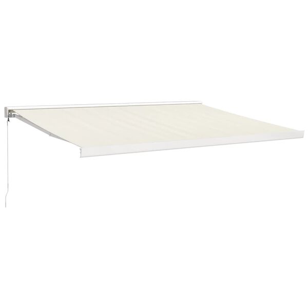 vidaXL Toldo retr&aacute;ctil aluminio y tela color crema 4,5x3 m