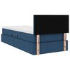 vidaXL Cama con almacenamiento y colch&oacute;n con colch&oacute;n Azul 90 x 190 cm