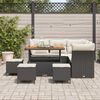 vidaXL Conjunto de sof&aacute;s de jard&iacute;n 9 pcs Negro rat&aacute;n sint&eacute;tico
