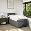 vidaXL Cama box spring con colch&oacute;n tela gris oscuro 90x190 cm