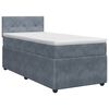 vidaXL Cama box spring con colch&oacute;n Gris oscuro 90 x 190 cm Terciopelo