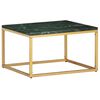 vidaXL Mesa de centro piedra real textura de m&aacute;rmol verde 60x60x35 cm