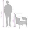 vidaXL Set comedor de jard&iacute;n 3 piezas con cojines rat&aacute;n sint&eacute;tico gris