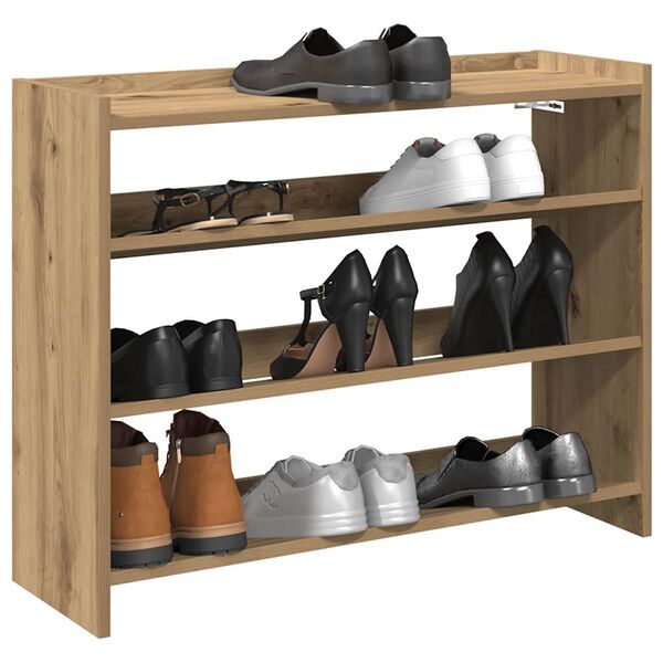 vidaXL Zapatero artesanal de madera contrachapada 80x25x62 cm