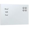 vidaXL Pizarra magn&eacute;tica de pared vidrio templado blanco 30x20 cm