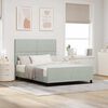 vidaXL Cama tipo Box Spring Gris claro 140 x 200 cm Terciopelo