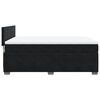 vidaXL Cama box spring con colch&oacute;n terciopelo negro 160x200 cm