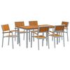 vidaXL Conjunto de Comedor de Jard&iacute;n 7 uds. Gris