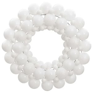 vidaXL Corona de Navidad poliestireno blanca 45 cm