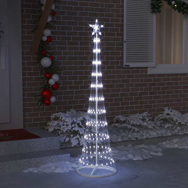 vidaXL Árbol de Navidad LED con 230 LED Frío 51 x 51 x 190 cm Metal